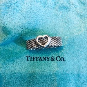 Tiffany and Co. heart mesh ring